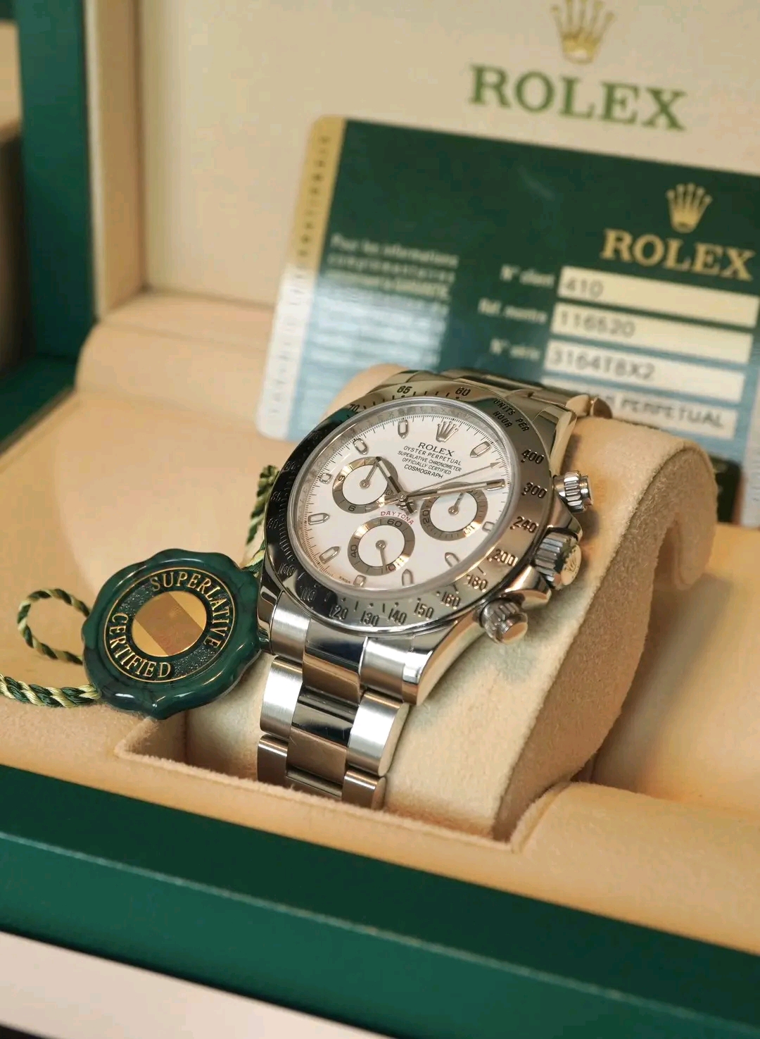 2012 Rolex Daytona "APH" White Dial- Ref. 116520