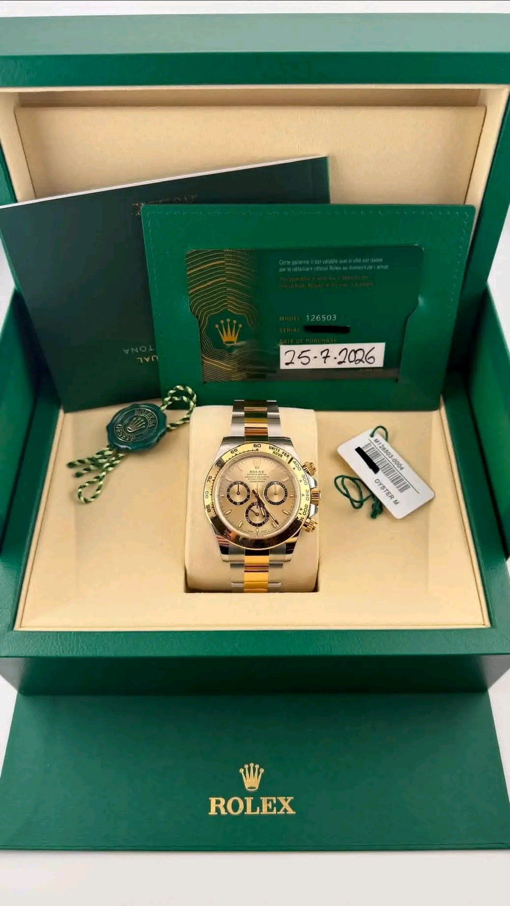 2026 Rolex Cosmograph Daytona Champagne Dial Ref. 126503