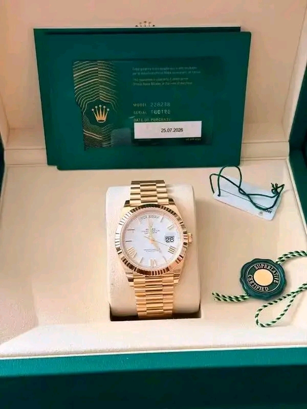Rolex Day-Date 40 White Roman Dial